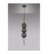 Cincinnatus 15cm Pendant 3 x G9 Antique Brass/Smoke Glass-8