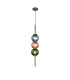 Cincinnatus 15cm Pendant 3 x G9 Antique Brass/Blue/Moss Green/Blush Pink Glass-1