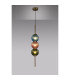 Cincinnatus 15cm Pendant 3 x G9 Antique Brass/Blue/Moss Green/Blush Pink Glass-3
