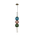 Cincinnatus 15cm Pendant 3 x G9 Antique Brass/Blue/Moss Green/Blush Pink Glass-4