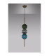 Cincinnatus 15cm Pendant 3 x G9 Antique Brass/Blue/Moss Green/Smoke Glass-8