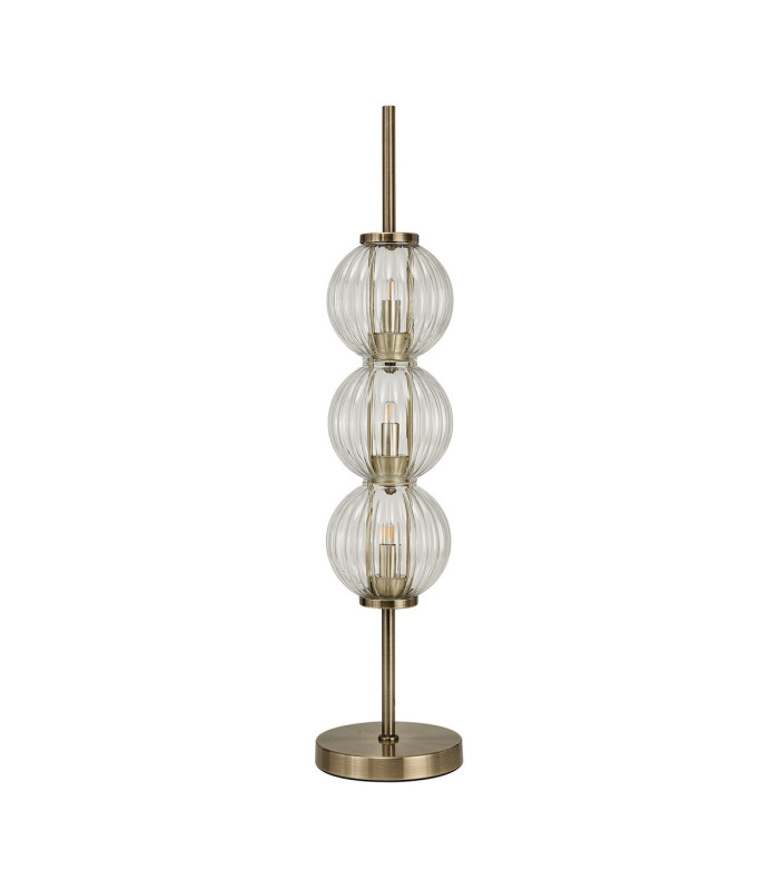 Cincinnatus Table Lamp 3 x G9 Antique Brass/Clear Glass-4