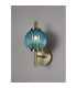Cincinnatus Wall Lamp 1 x G9 Antique Brass/Blue Glass-3