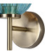 Cincinnatus Wall Lamp 1 x G9 Antique Brass/Blue Glass-6