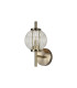 Cincinnatus Wall Lamp 1 x G9 Antique Brass/Clear Glass-4