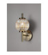 Cincinnatus Wall Lamp 1 x G9 Antique Brass/Light Iridescent Glass-3