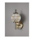 Cincinnatus Wall Lamp 1 x G9 Antique Brass/Light Iridescent Glass-9