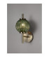 Cincinnatus Wall Lamp 1 x G9 Antique Brass/Moss Green Glass-3