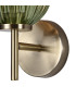 Cincinnatus Wall Lamp 1 x G9 Antique Brass/Moss Green Glass-6