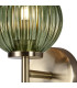 Cincinnatus Wall Lamp 1 x G9 Antique Brass/Moss Green Glass-7