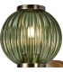 Cincinnatus Wall Lamp 1 x G9 Antique Brass/Moss Green Glass-8