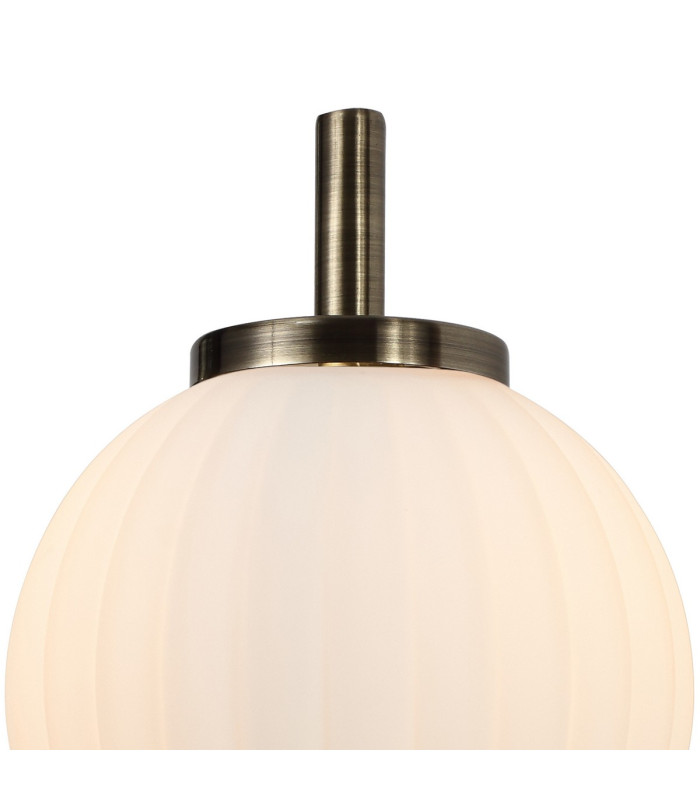 Cincinnatus Wall Lamp 1 x G9 Antique Brass/Opal Glass-5