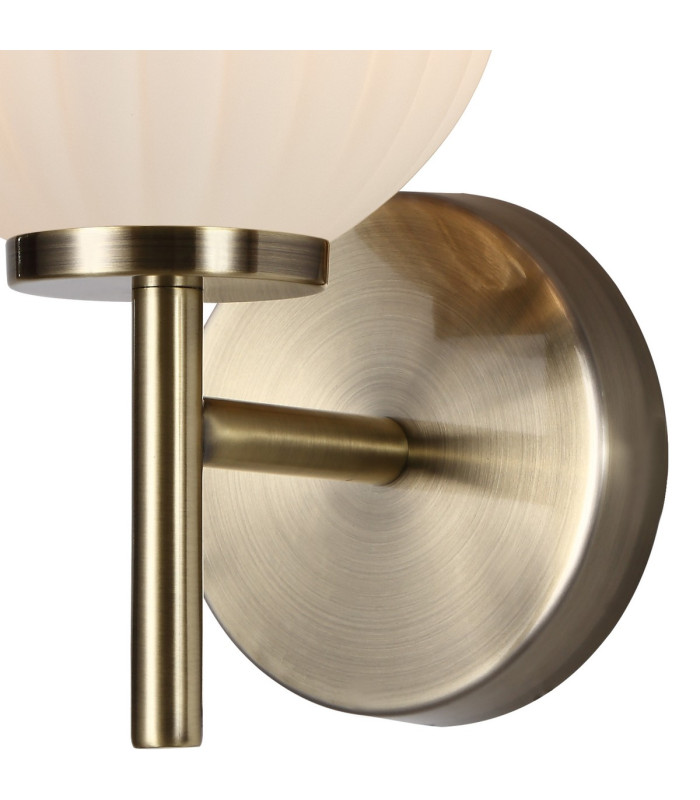 Cincinnatus Wall Lamp 1 x G9 Antique Brass/Opal Glass-6