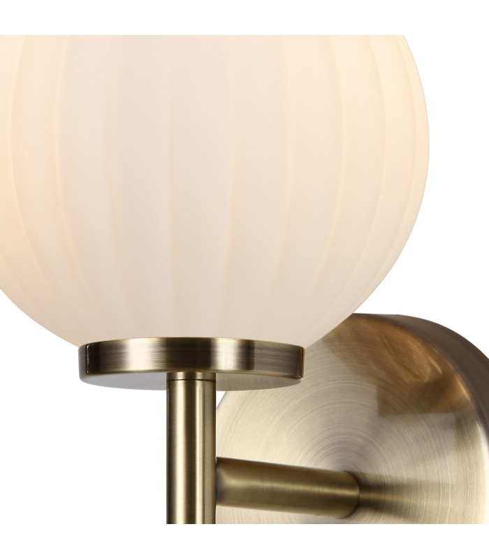 Cincinnatus Wall Lamp 1 x G9 Antique Brass/Opal Glass-7
