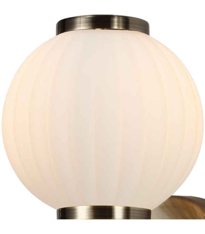 Cincinnatus Wall Lamp 1 x G9 Antique Brass/Opal Glass-8