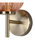 Cincinnatus Wall Lamp 1 x G9 Antique Brass/Blush Pink Glass-6