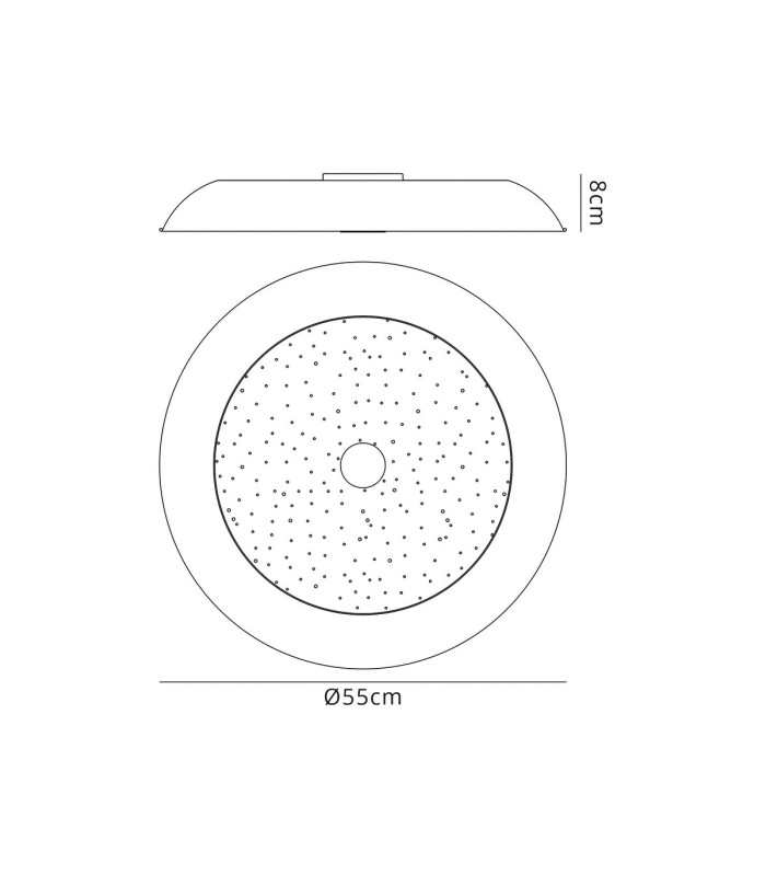 Philmont 55cm Ceiling 1 x 36W LED RGB Tuneable White 3000K-6000K 1800lm-2