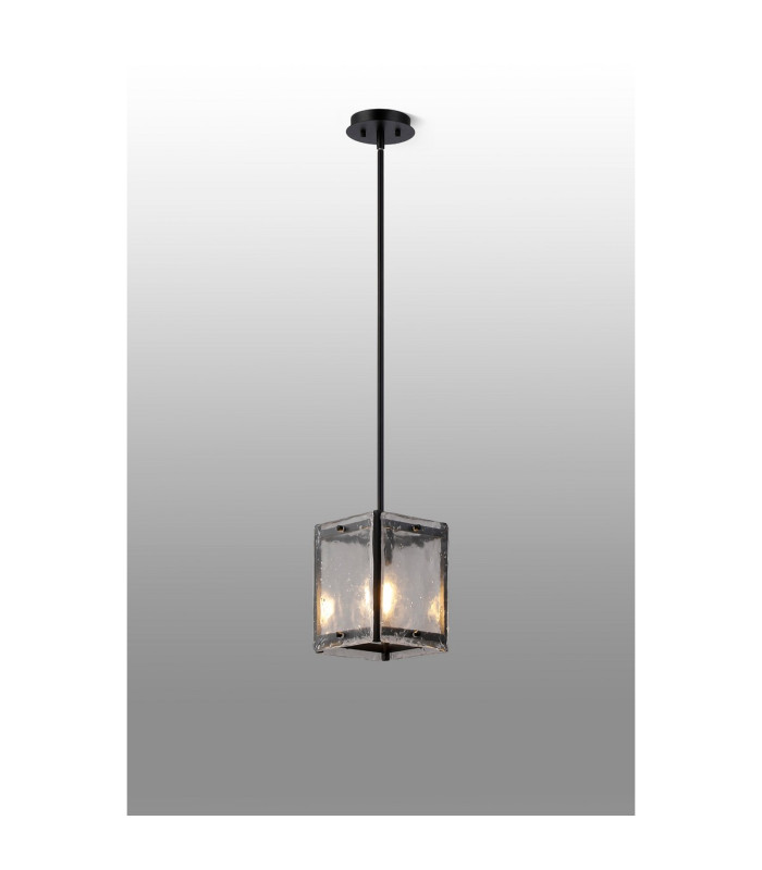 Saranac Multi Height Pendant/Semi Flush 1 Light E27 Matt Black-3