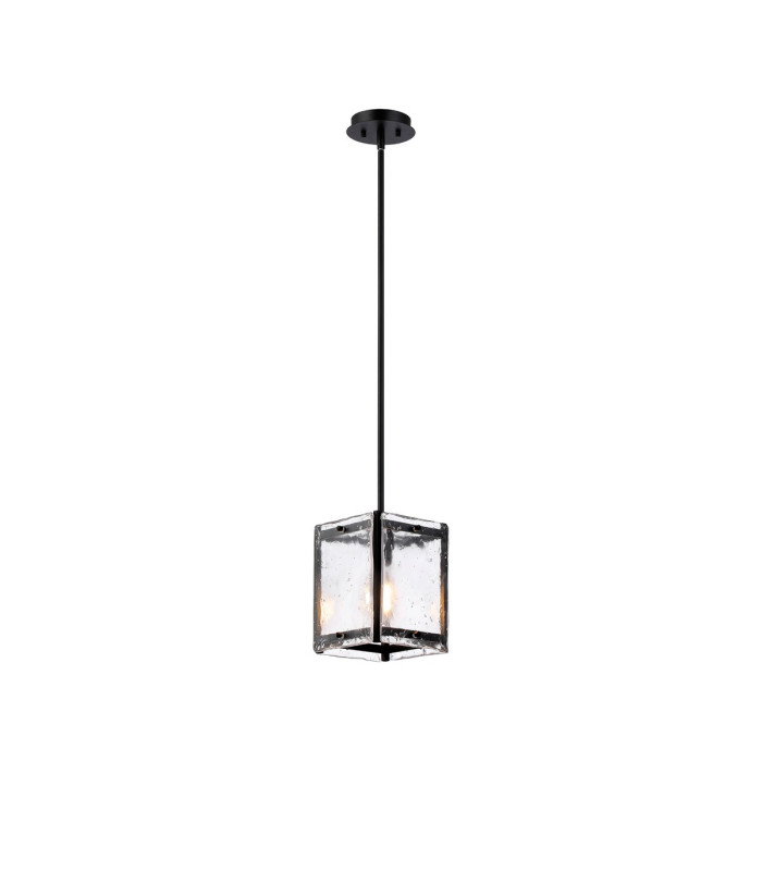 Saranac Multi Height Pendant/Semi Flush 1 Light E27 Matt Black-4