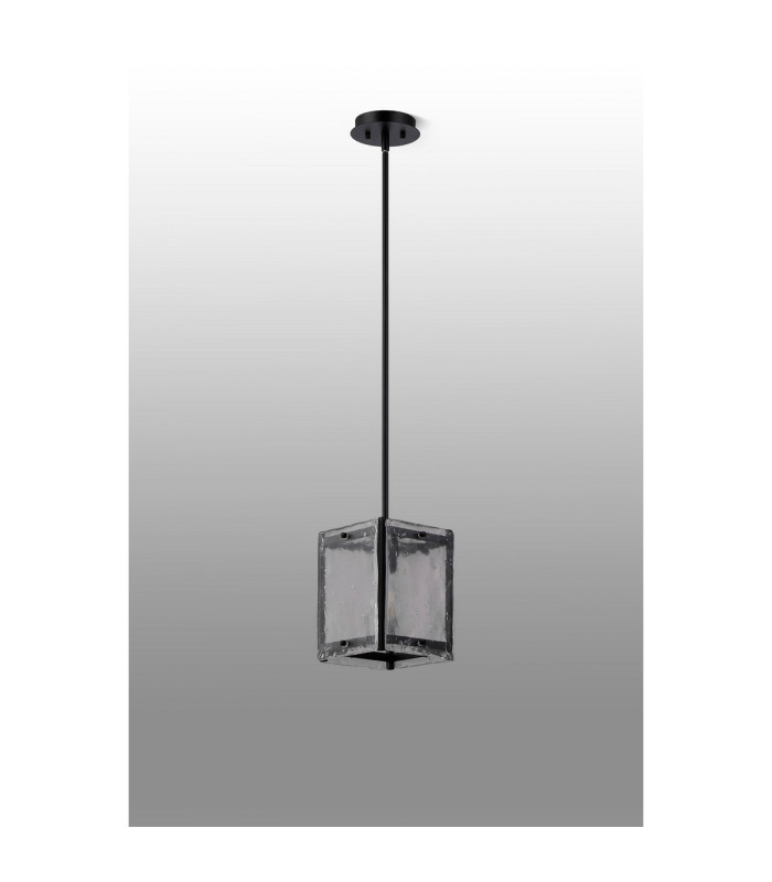 Saranac Multi Height Pendant/Semi Flush 1 Light E27 Matt Black-8