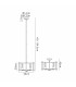 Saranac Multi Height Pendant/Semi Flush 4 Light E27 Matt Black-2
