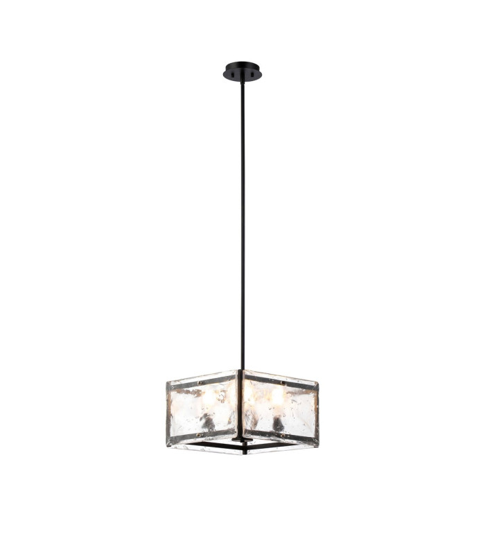 Saranac Multi Height Pendant/Semi Flush 4 Light E27 Matt Black-4
