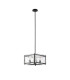 Saranac Multi Height Pendant/Semi Flush 4 Light E27 Matt Black-5