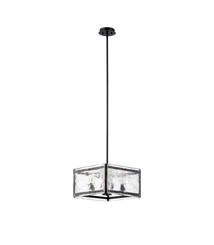Saranac Multi Height Pendant/Semi Flush 4 Light E27 Matt Black-5