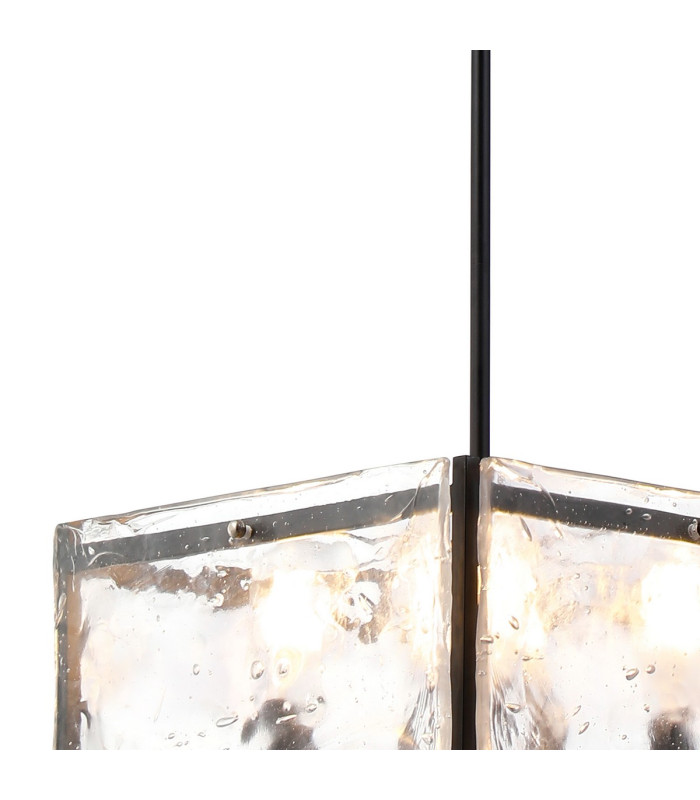 Saranac Multi Height Pendant/Semi Flush 4 Light E27 Matt Black-7