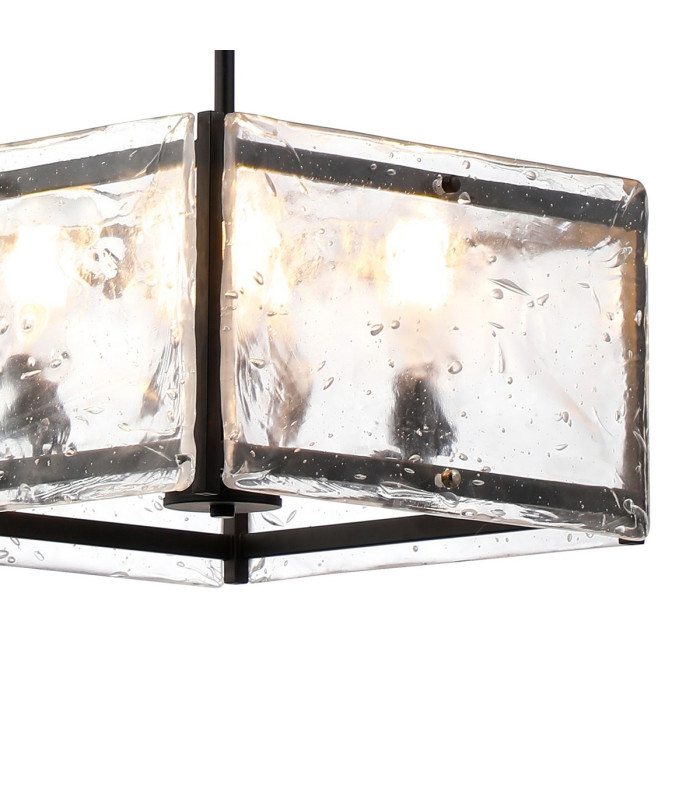 Saranac Multi Height Pendant/Semi Flush 4 Light E27 Matt Black-8