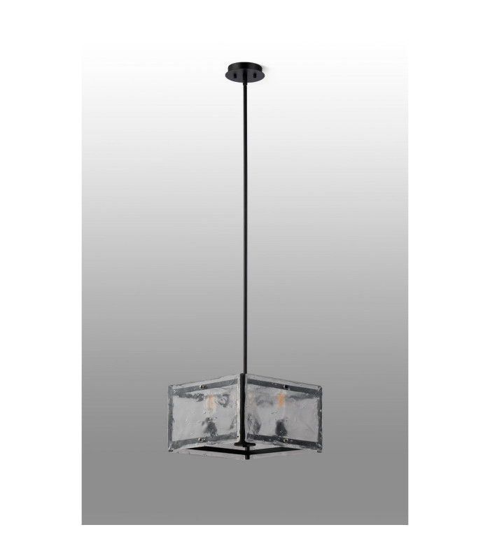 Saranac Multi Height Pendant/Semi Flush 4 Light E27 Matt Black-9