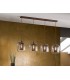 4 Light Dimmable Hanging Ceiling Pendant Mesh Brown with Remote Control, E27 - 1