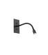 Malone USB Wall Lamp 1 Light Adjustable Switched Fits A Standard Double Socket Box 1 x 3W LED 3000K 270lm Satin Black -1