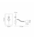 Malone USB Wall Lamp 1 Light Adjustable Switched Fits A Standard Double Socket Box 1 x 3W LED 3000K 270lm Satin Black -2