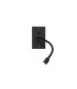 Malone USB Wall Lamp 1 Light Adjustable Switched Fits A Standard Double Socket Box 1 x 3W LED 3000K 270lm Satin Black -5