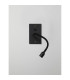Malone USB Wall Lamp 1 Light Adjustable Switched Fits A Standard Double Socket Box 1 x 3W LED 3000K 270lm Satin Black -7