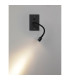 Malone USB Wall Lamp 1 Light Adjustable Switched Fits A Standard Double Socket Box 1 x 3W LED 3000K 270lm Satin Black -8