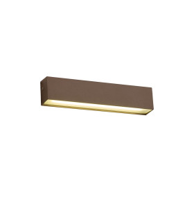 Woodstock Wall Lamp 1 x 9W LED 3000K 550lm IP65 Dark Brown/Frosted -1