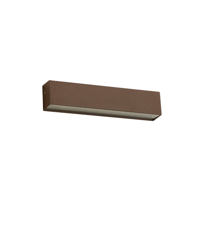 Woodstock Wall Lamp 1 x 9W LED 3000K 550lm IP65 Dark Brown/Frosted -4