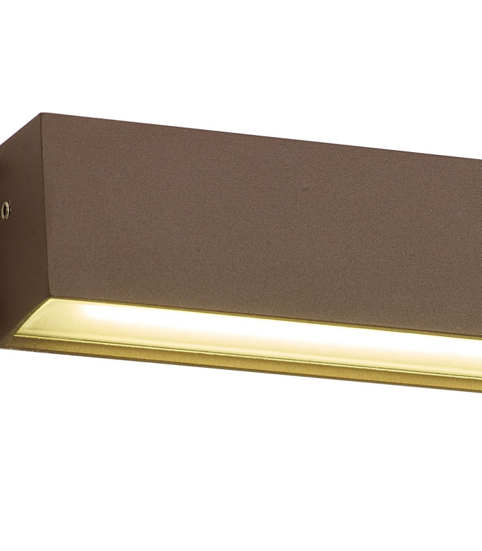 Woodstock Wall Lamp 1 x 9W LED 3000K 550lm IP65 Dark Brown/Frosted -6