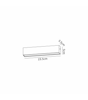 Woodstock Wall Lamp 1 x 9W LED 3000K 550lm IP65 Dark Grey/Frosted -2
