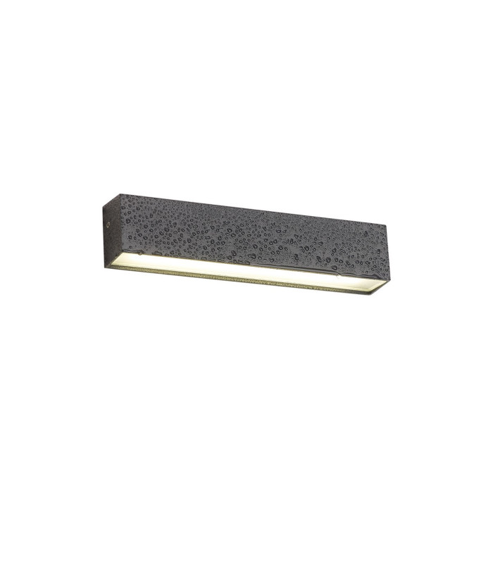 Woodstock Wall Lamp 1 x 9W LED 3000K 550lm IP65 Dark Grey/Frosted -5