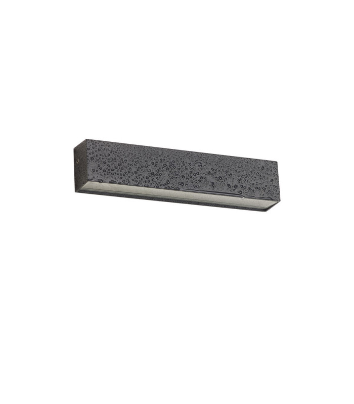 Woodstock Wall Lamp 1 x 9W LED 3000K 550lm IP65 Dark Grey/Frosted -9