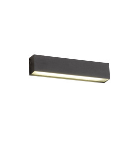Woodstock Wall Lamp 1 x 9W LED 3000K 550lm IP65 Matt Black/Frosted -1