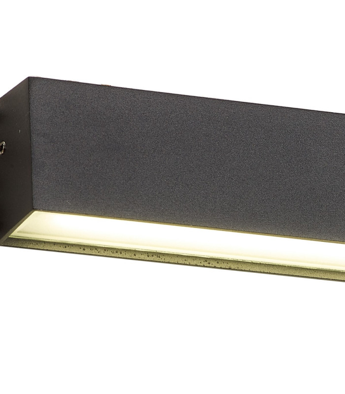 Woodstock Wall Lamp 1 x 9W LED 3000K 550lm IP65 Matt Black/Frosted -7