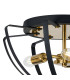 Whitehall 40cm Flush Ceiling 3 x E14 Gold/Black-6