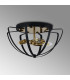 Whitehall 40cm Flush Ceiling 3 x E14 Gold/Black-10
