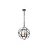 Whitehall 40cm Adjustable Rings Pendant 3 x E14 Gold/Black-11