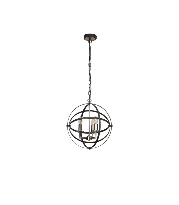 Whitehall 40cm Adjustable Rings Pendant 3 x E14 Satin Nickel/Anthracite-6
