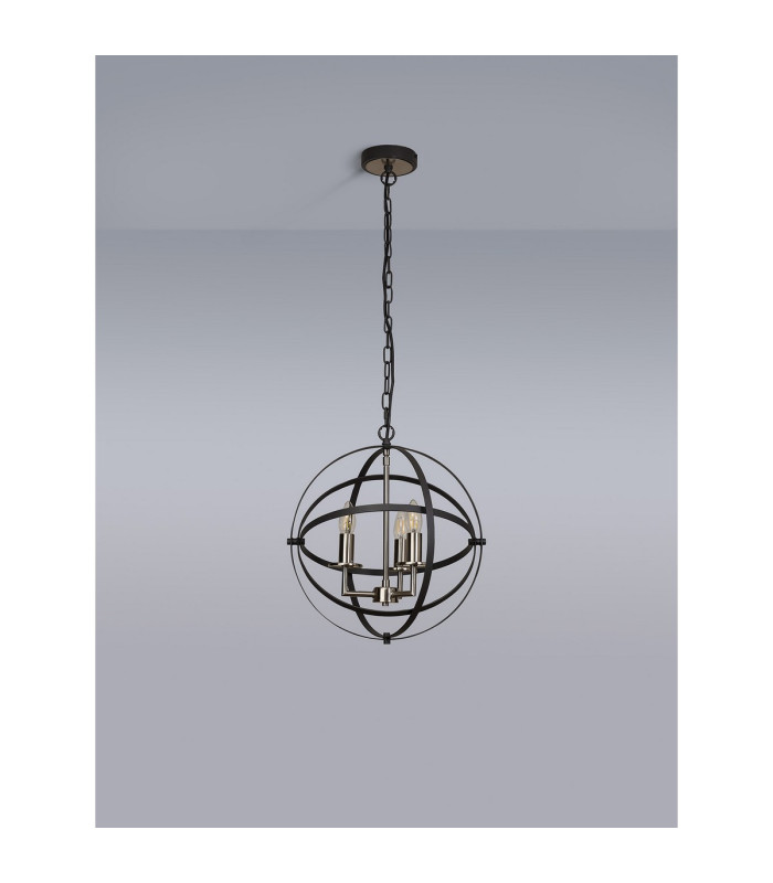 Whitehall 40cm Adjustable Rings Pendant 3 x E14 Satin Nickel/Anthracite-13